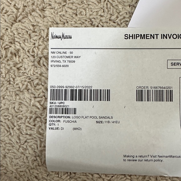 Off-White Women's Vibrant Magenta Sandals - Picture 7 of 7